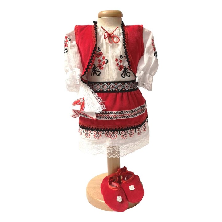 Costum botez traditional, fetite, 9 - 12 luni, Denikos® TR0688