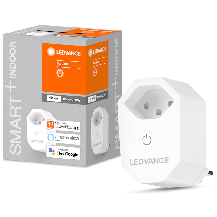 Смарт контакт Ledvance Smart + Wi Fi 10 A, 2300 W, IP20, Съвместим с Amazon Alexa/Google Assistant