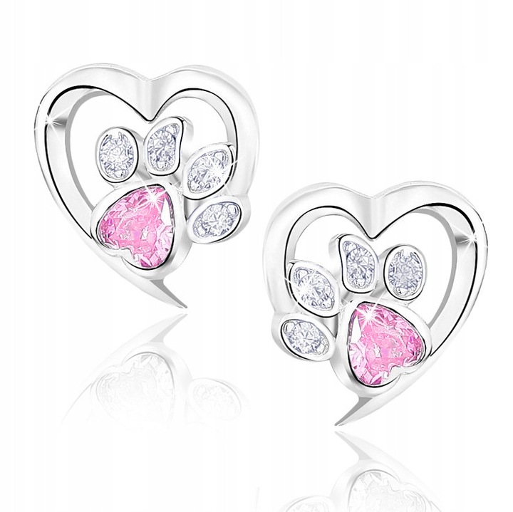 Cercei, Mennica Bydgoska, Argint, Argintiu/Roz