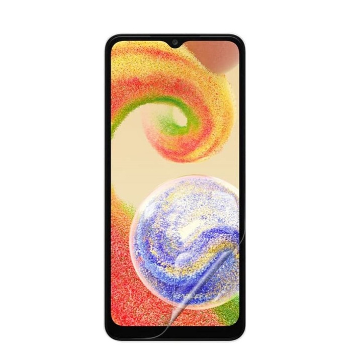 Set folii de protectie Mate, pentru Samsung Galaxy A04, fata si spate, Anti amprenta, din silicon