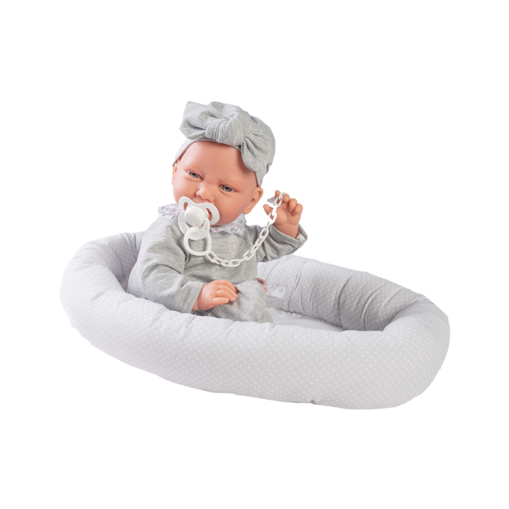 Babababa Carla Nacida Cu Landou, szürke, 42 cm, Antonio Juan