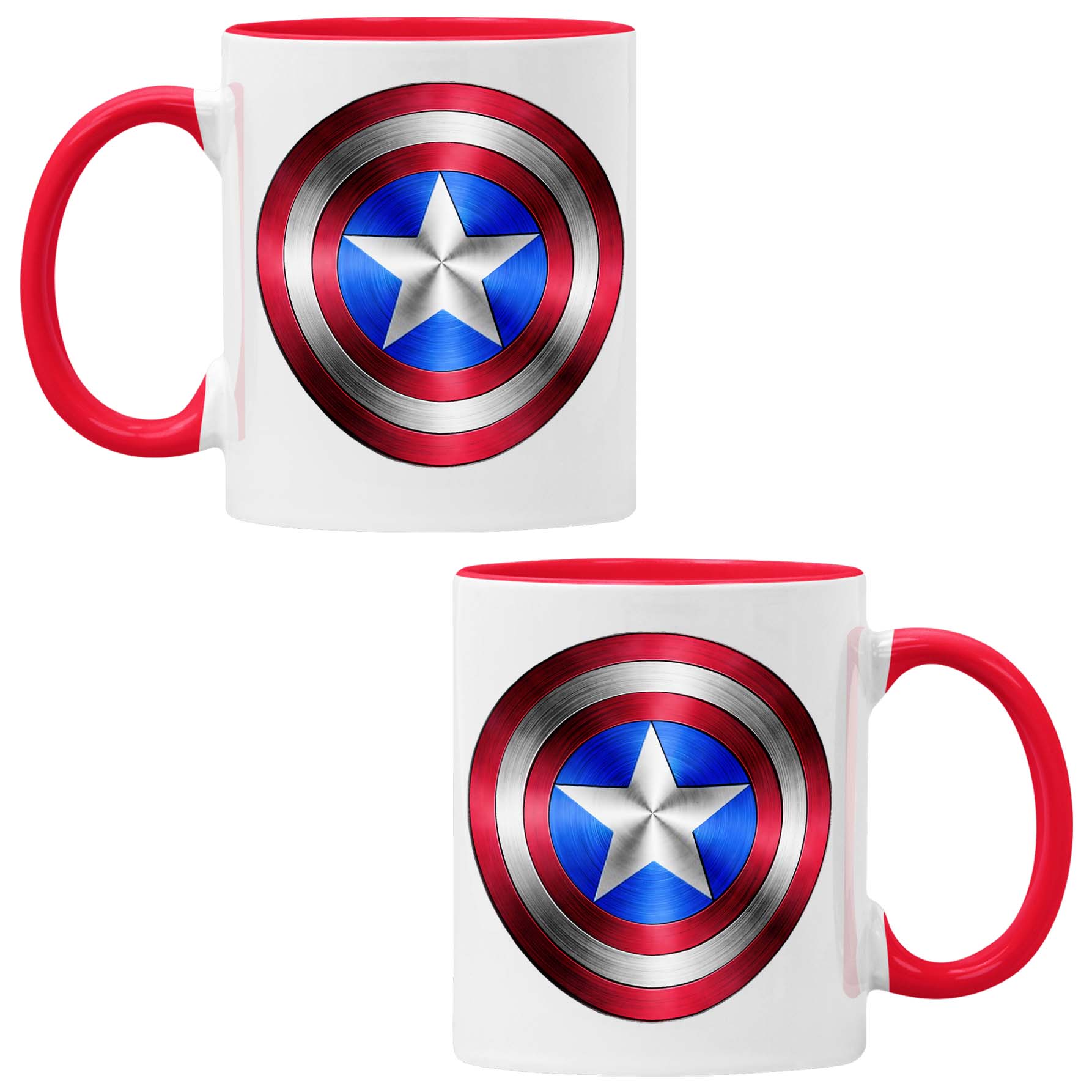 Керамична Чаша за кафе чай Tralala Marvel Captain America Logo Червен 330 мл Emag Bg