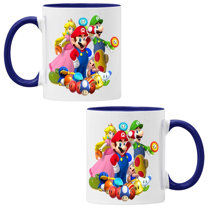 Керамична Чаша за кафе/чай Tralala Super Mario 4, Червен, 330 мл