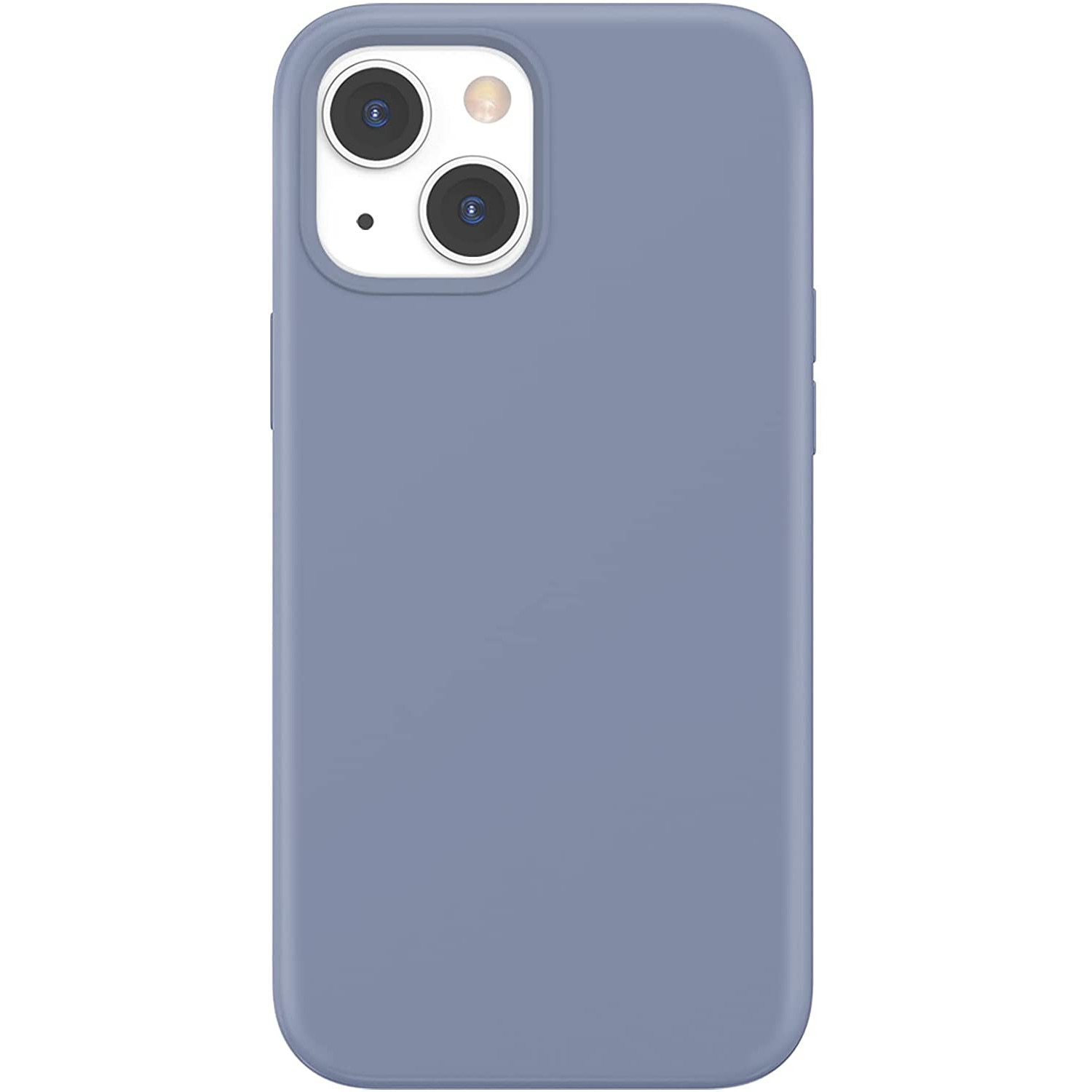 Husa protectie compatibila cu iPhone 14 Plus, slim din silicon, cu interior de catifea, Gri