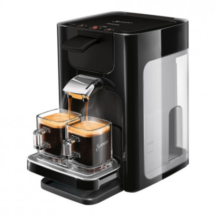 Aparat de cafea Philips Quadrante, Sistem capsule, 1500W, Rezervor 1 l, Negru