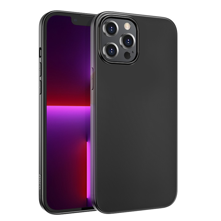 Husa Protectie Fascination Series, compatibila Iphone 13 Pro Max, Effective Protection Creative Case, Negru