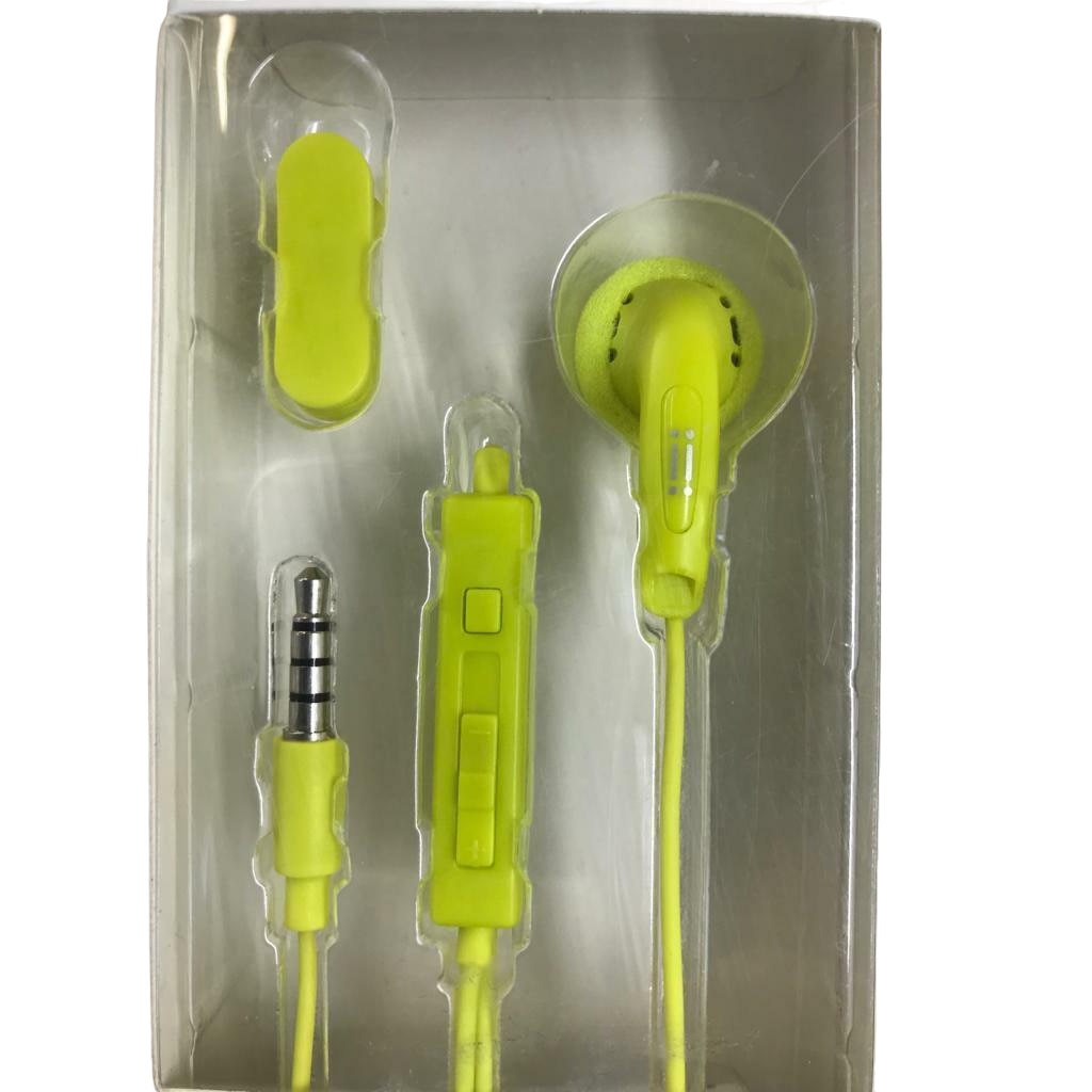 Casti intraauriculare, Cablu anti noduri, Compatibilitate universala, Microfon multifunctional, Verde lime, Marca AIINO