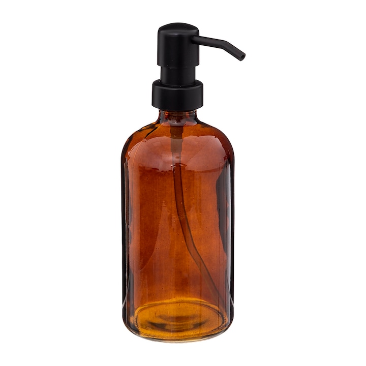Dozator sapun lichid Sayan, sticla, 7.4 x 9 x H 21 cm, 450 ml
