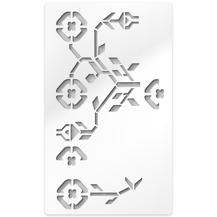 OEM Dekoratív sablon, Falfestmények, Hegymászó Rózsák, Újrafelhasználható, 60 x 80 cm