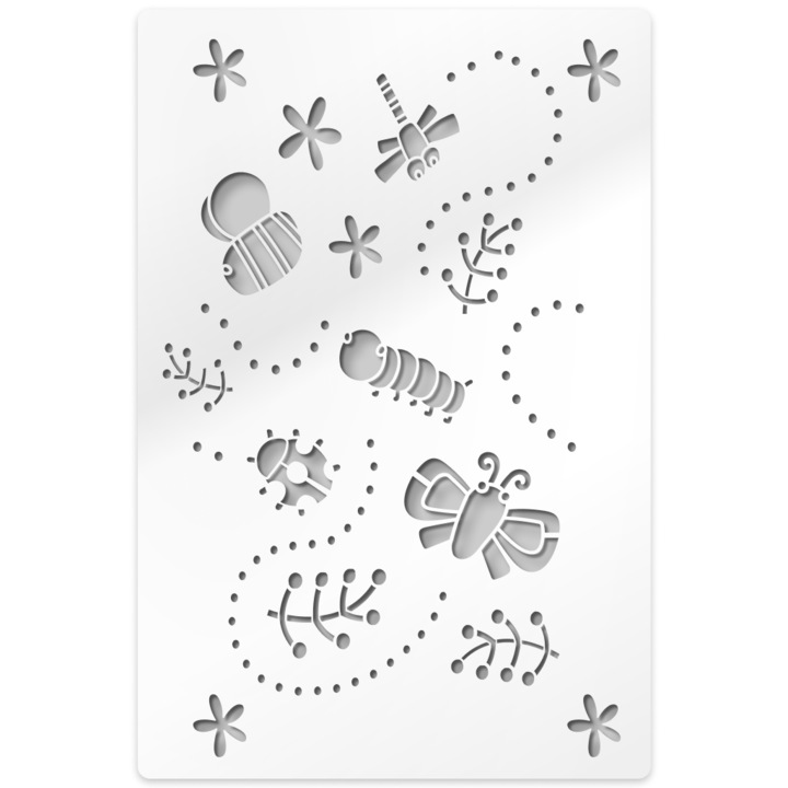 Díszstencil, Falfestmények, A kimondhatatlanok világa, Újrafelhasználható, 60 x 90 cm