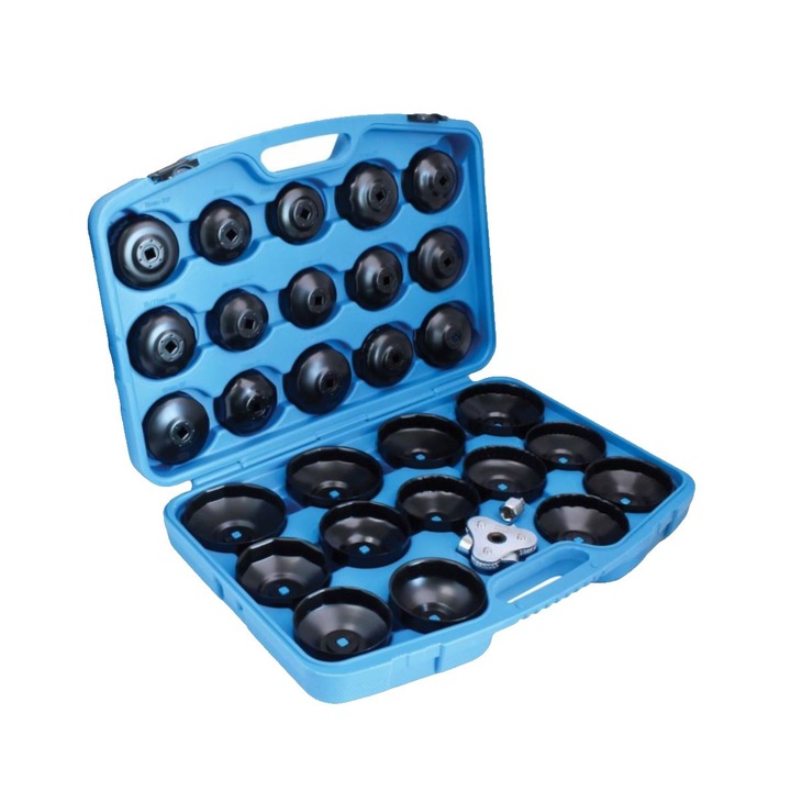 30 db olajszűrő kulcs készlet, 65-108 mm-es méretek, Satra
