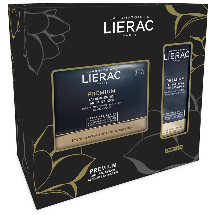 Комплект Lierac Premium: Лек крем, 50 мл + Крем за околоочен контур, 15 мл