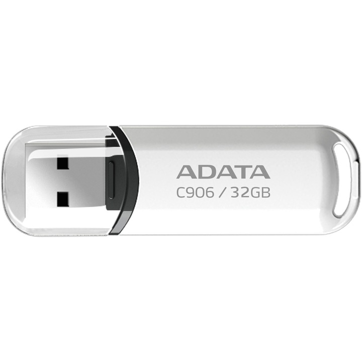 USB Flash памет ADATA C906, 32GB, USB 2.0, Бяла