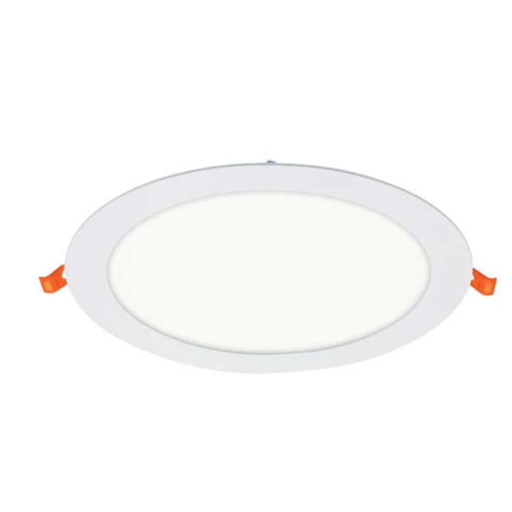 LED Панел VITO LENA-RX, Кръгъл, Скрит Монтаж, Φ165x20mm, 12W, 1128Lm, 3000K, Топло Бяло, Бяло