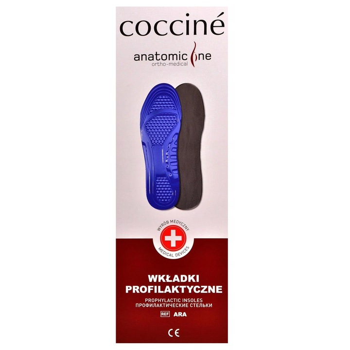 2 db Coccine talpbetét készlet, zselé, 41-46, kék