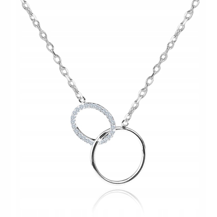 Nyaklánc, Mennica Bydgoska, ezüst/cirkon, 2,3 g, ezüst