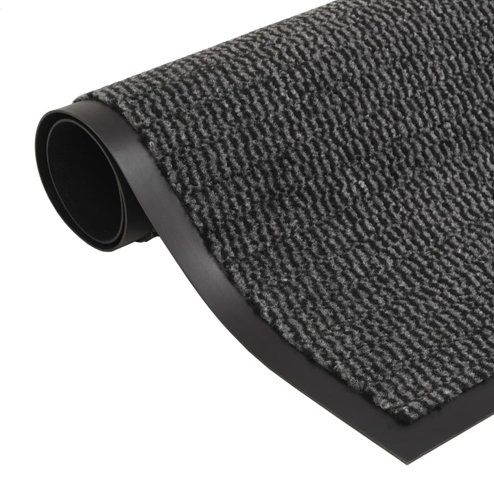 VidaXL négyszögletes szennyfogó szőnyeg 80 x 120 cm antracitszürke 132710