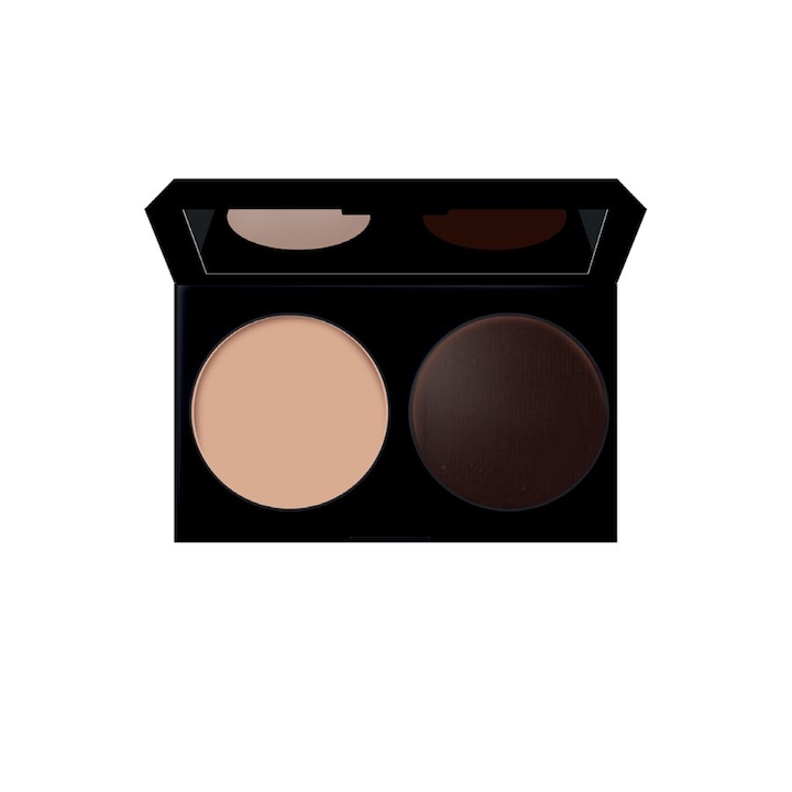 Lovren Szemhéjpúder Duo, OM2, OMBRETTI Perfect Look - bézs / barna