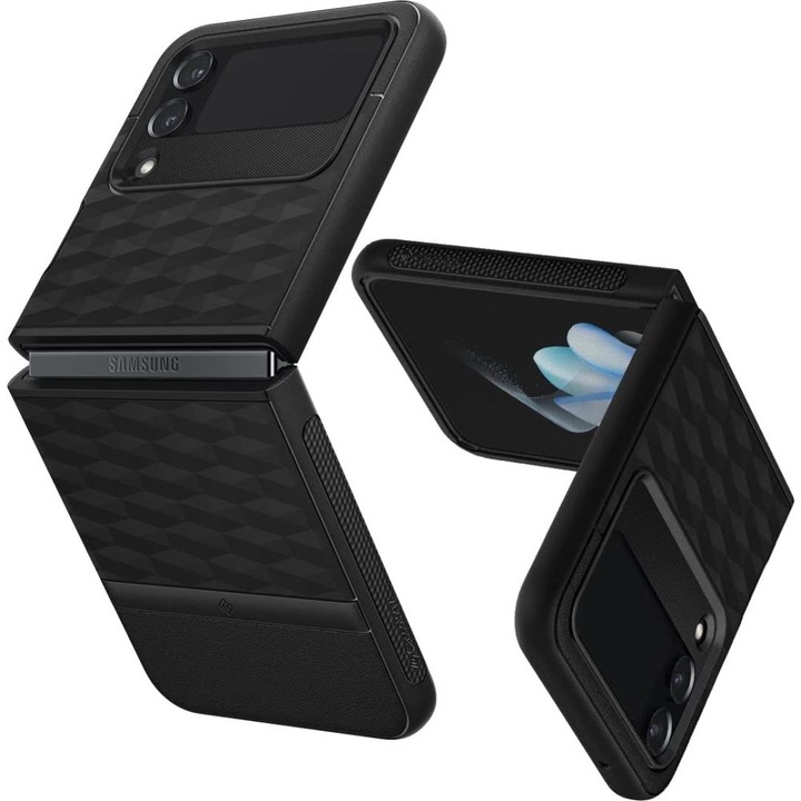 Калъф за Samsung Galaxy Z Flip4, Spigen Caseology Parallax, черен мат
