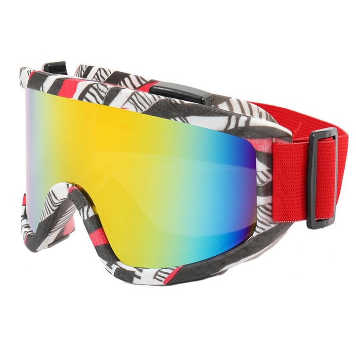Ochelari Ski sau Snowboarding, Protectie UV, Marime universala, Multicolor, KOF-BBL6525