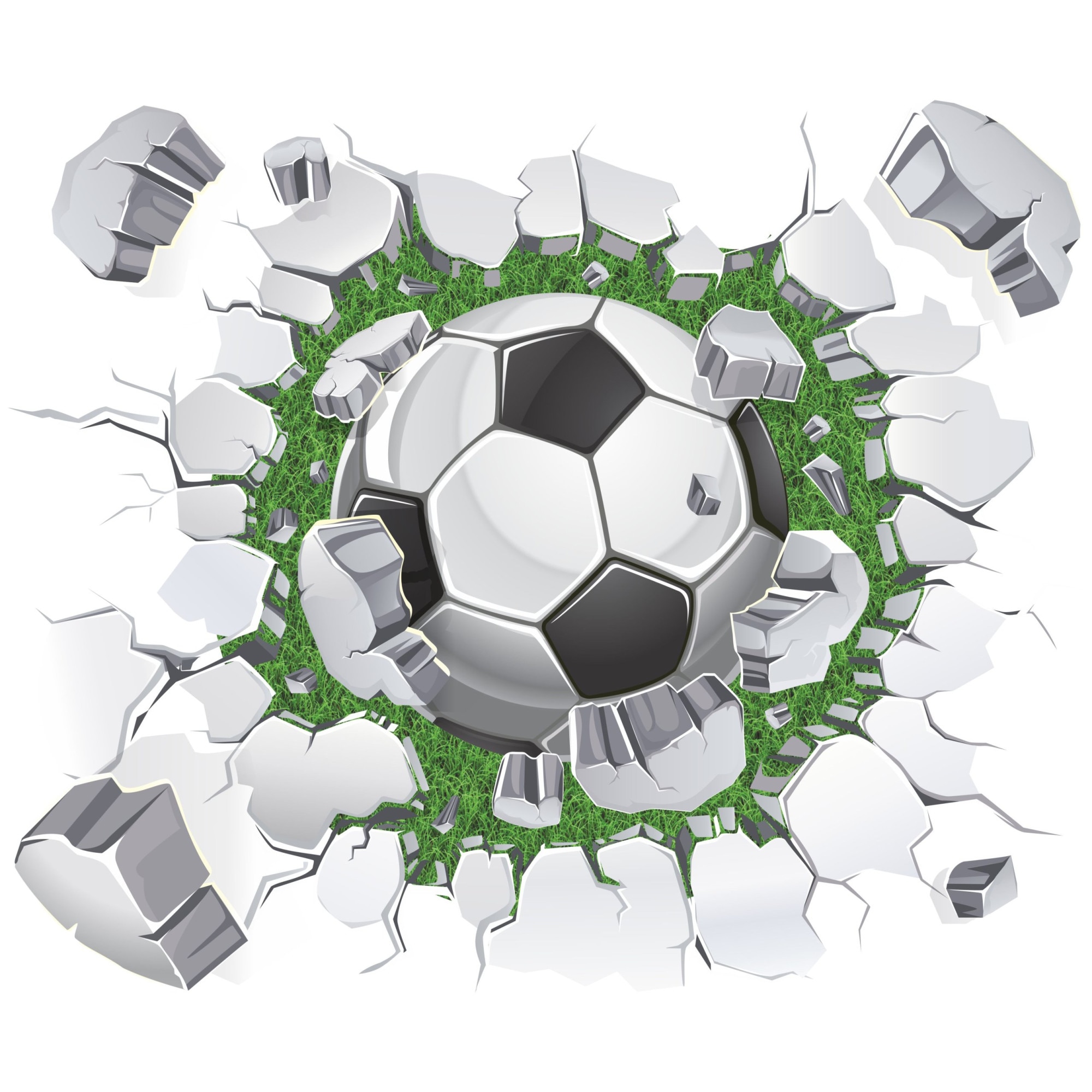 Sticker 3D autocolant PoStar, Minge de fotbal, Multisuprafete - eMAG.ro