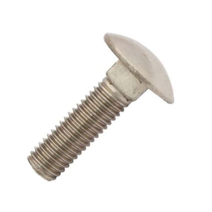Set 100 Surub metric cap torbant, DIN 603, M6x80, Inox A2