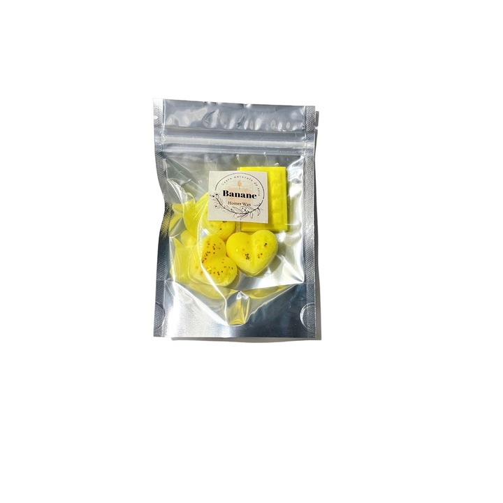 Комплект парчета натурален восък с аромат на соя, ръчна изработка, вкус на банан, количество восък 25 гр.