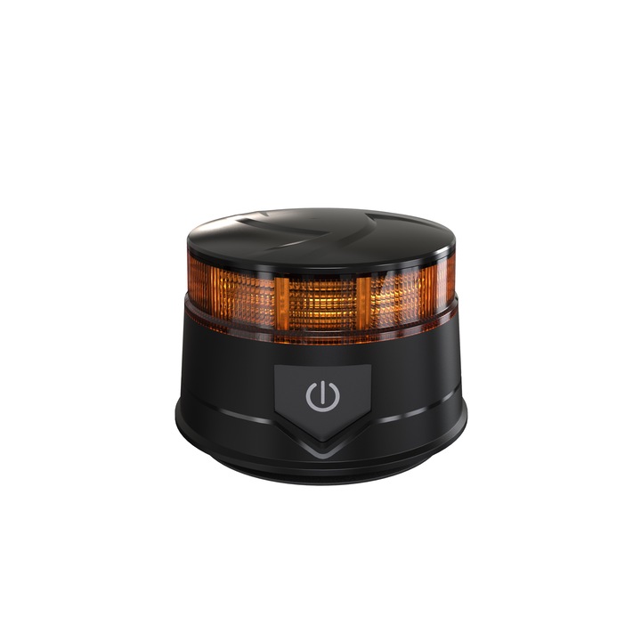 Led Baliza reincarcabila tip girofar, stroboscopic dimensiune compacta 14W, IP67, 12-24V