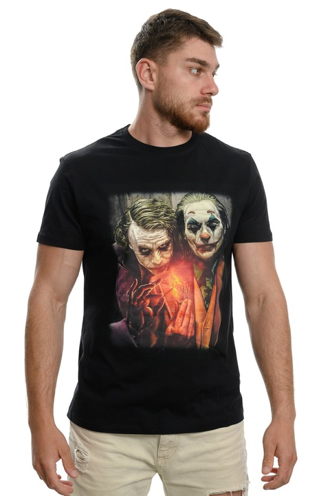 Férfi Printex póló, Joker, Filmes, Digitális Nyomat, Fekete