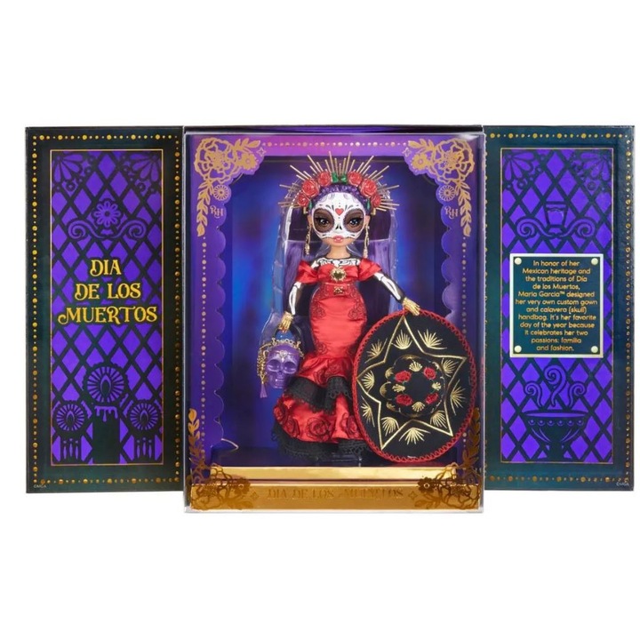 Set papusi Rainbow High, collector edition, Maria Garcia Dia De Los Muertos 28cm