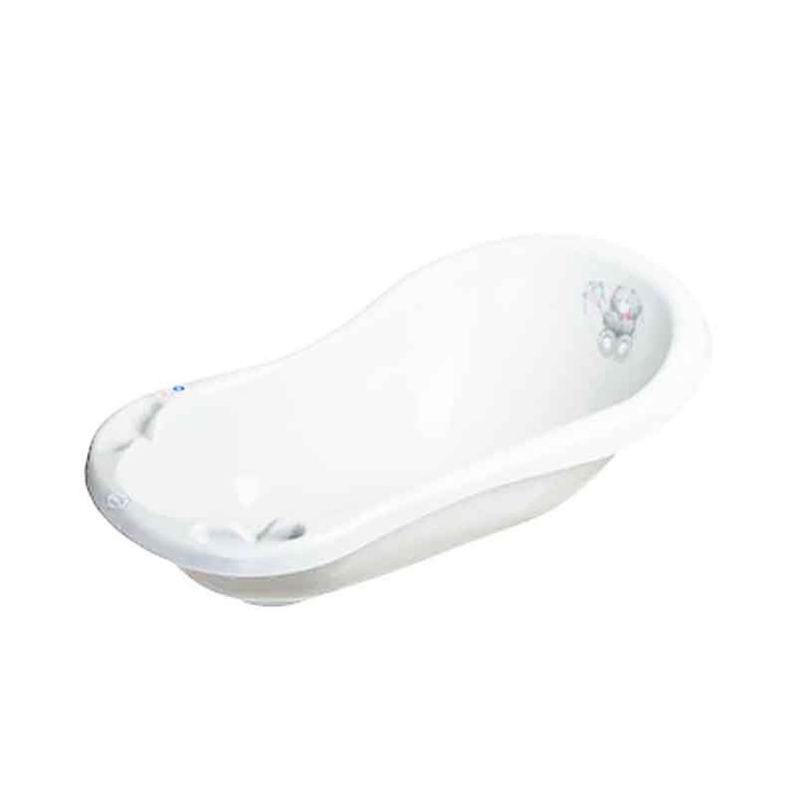 Бебешко корито с оттичане и противоплъзгане 84 см Maltex Bear Mis 002114-A, Бяло