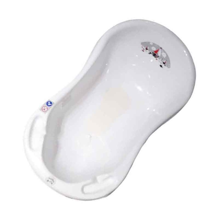 Бебешко корито с оттичане и противохлъзгане 84 см Maltex Ocean 6300-60-A, Бяло