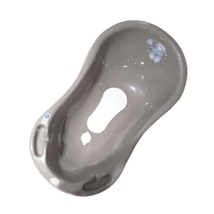 Бебешко корито с оттичане и противохлъзгане 84 см Maltex Bear Mis 002114-G, Сиво