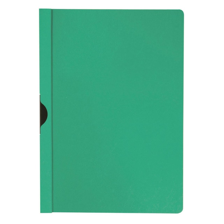 Mapa din plastic Q-CONNECT cu clips lateral metalic, A4, 200/350 microni, verde