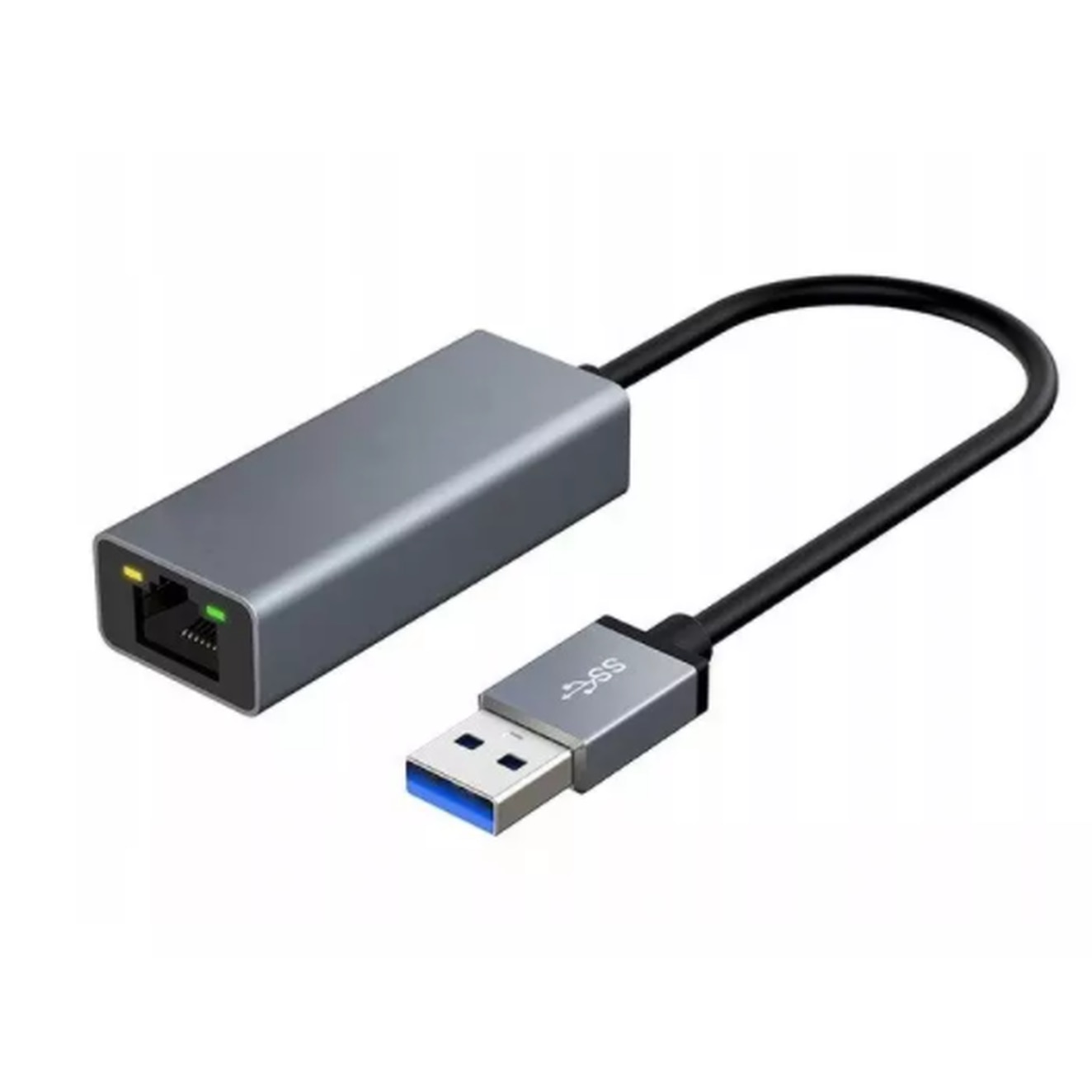 Hama Adattatore USB 3.0 M / 8p8c F (RJ 45), Fast Ethernet LAN 10/100/1000,  Gigabit, nero