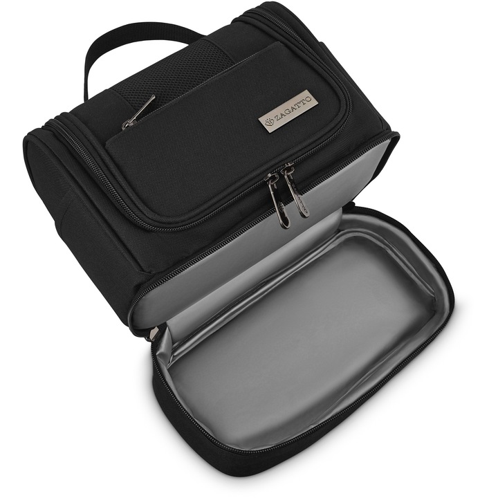 Дамска мъжка козметична чанта Zagatto ZG728, Черна