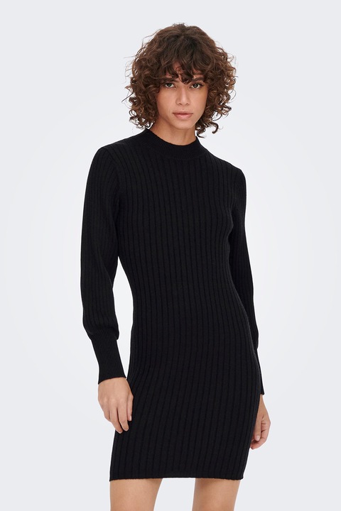 JdY, Рипсена рокля тип пуловер, Черен