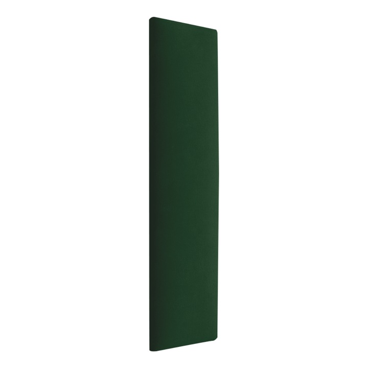 Panou 3D tapitat RomDeko, decorativ si izolator, autoadeziv, Marime 90x30 cm, Verde inchis