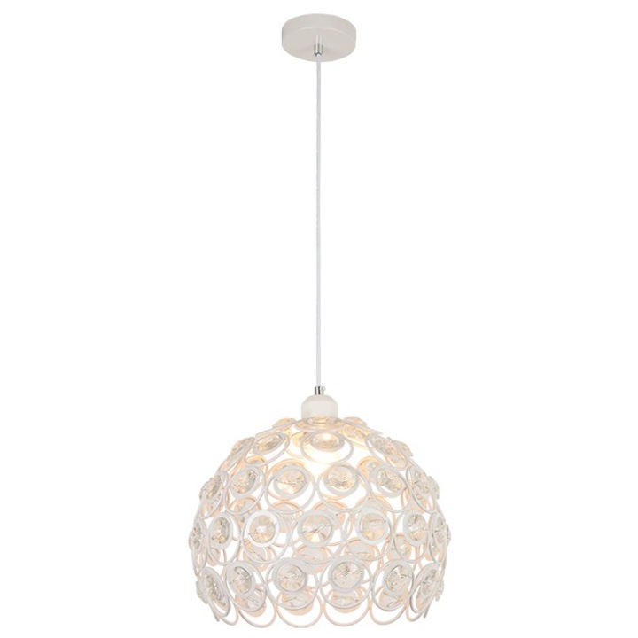 Florence medál, Agora Lighting, Acél, E27, 30 cm, Fehér