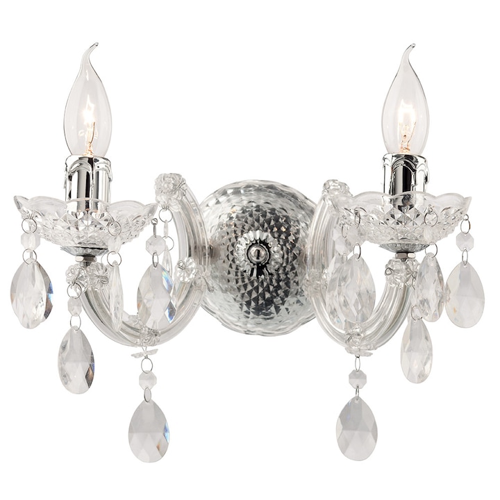 Teresa lámpa, Agora világítás, acél/műanyag, E14, átlátszó