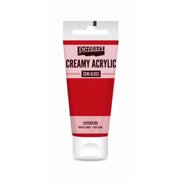 Pentart Krémes akrilfesték selyemfényű 60 ml rúzspiros