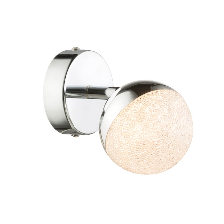 Bila lámpa, Agora Lighting, Acél, 1 x LED, Króm