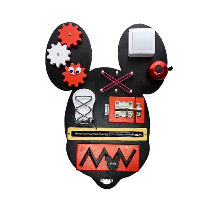 Placa senzoriala busy board, mickey, 46x35x1.2 cm