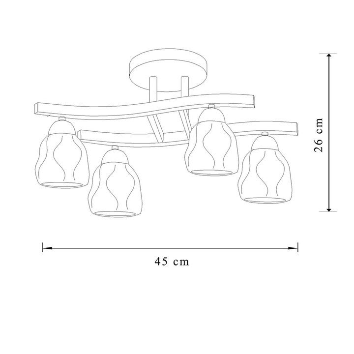 Полилей Hiszpan, Agora Lighting, стомана, E14, бронз