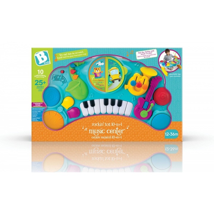 Zongora gyerekeknek B-KIDS, kivehető lábakkal, 12 hónapos+, Többszínű