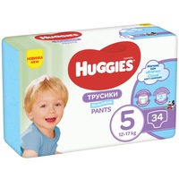 Scutece-chilotel Huggies Jumbo pack 5, Boy, 12-17 kg, 34 buc