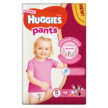 Scutece-chilotel Huggies Mega pack 5, Girl, 12-17 kg, 44 buc Scutece-chilotel Huggies Mega pack 5, Girl, 12-17 kg, 44 buc