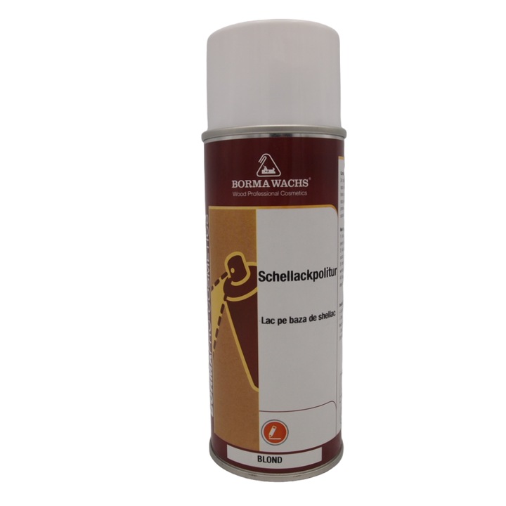 Lac spray pe baza de shellac, Borma Wachs, Schellackpolitur, 400 ml