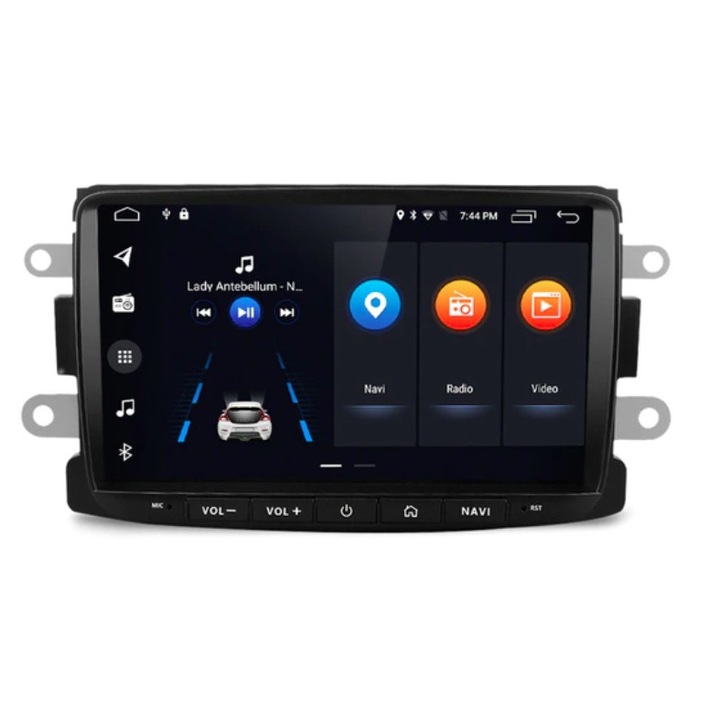 Multimedia cu navigatie, Dacia Captur/ Docks/ Duster/ Lodgy/ Logan/ Sandero/ Symbol, 2011-2017, Android, 4+1+16, Negru