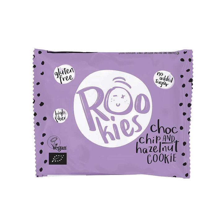 Prajitura cu chipsuri de ciocolata si alune, Bio, Rookies, 40g, Cutie 18x40 g